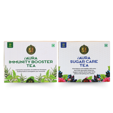 iAura Sugar Care Tea and Immunity Booster Tea Combo