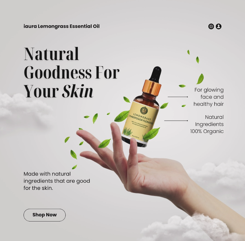 iAura Lemon Grass Essential Oil - 15ml